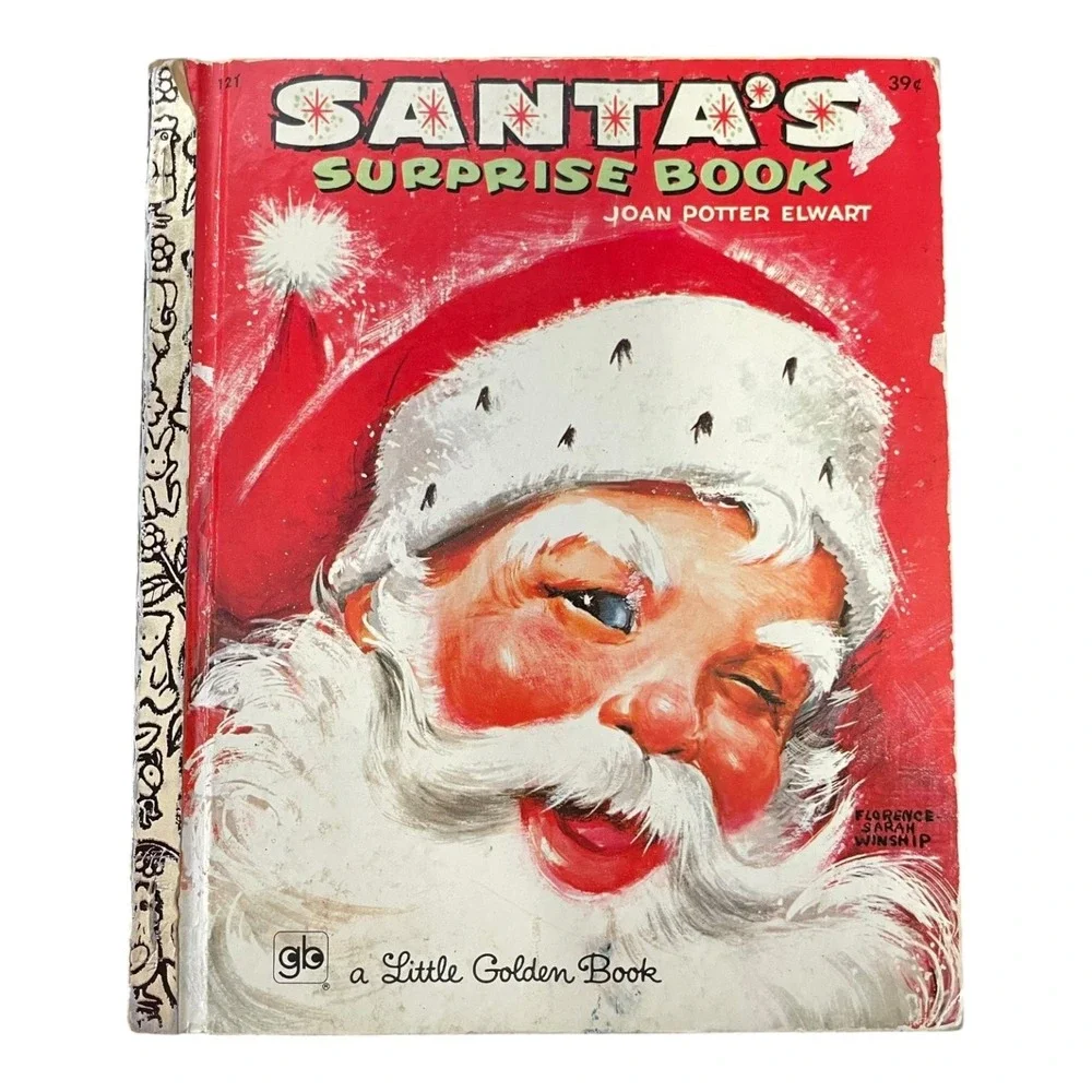 Vintage 1972 Little Golden Book Santa's Surprise Book Joan Potter Elwart